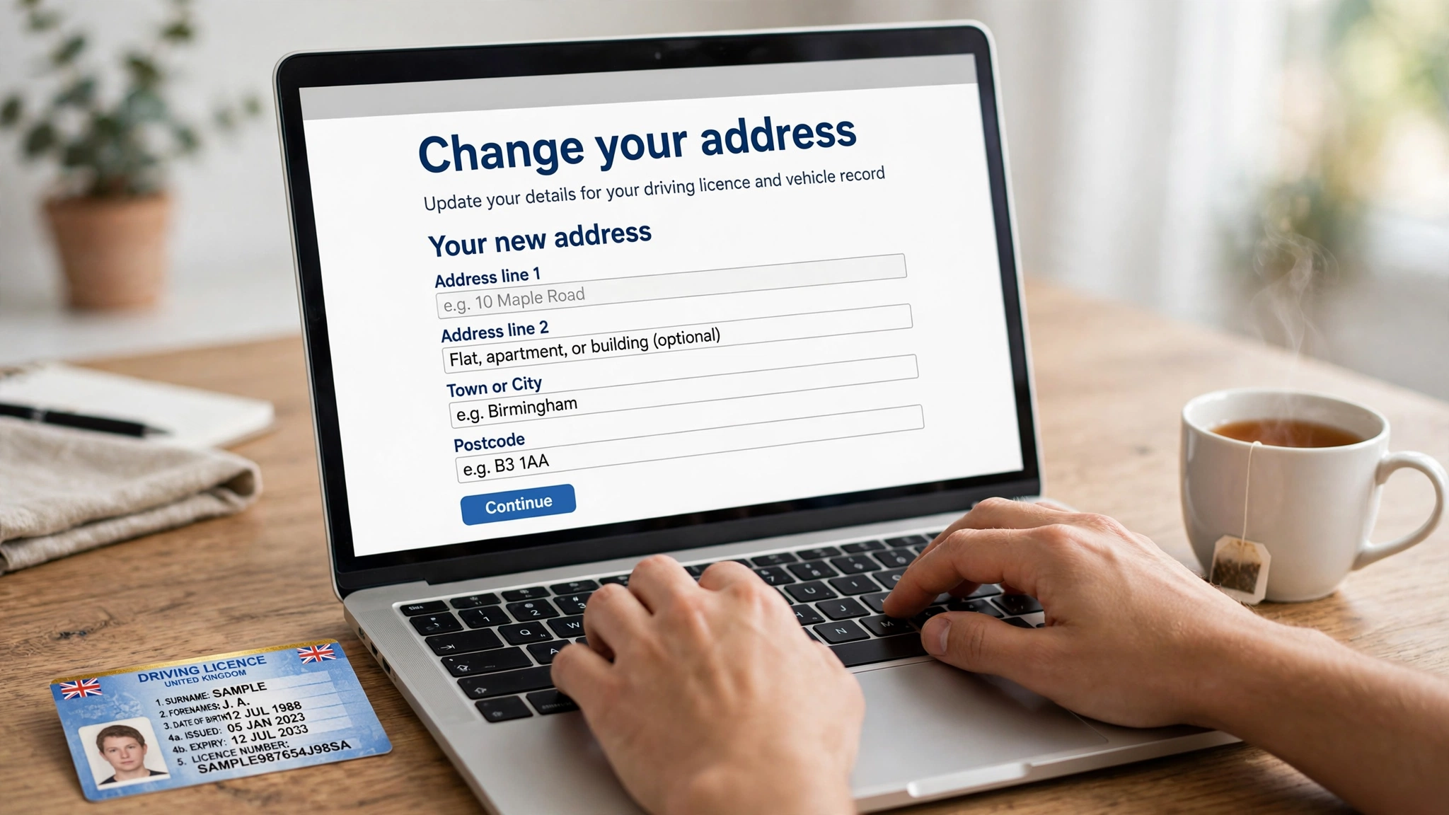 change address on driving licence uk