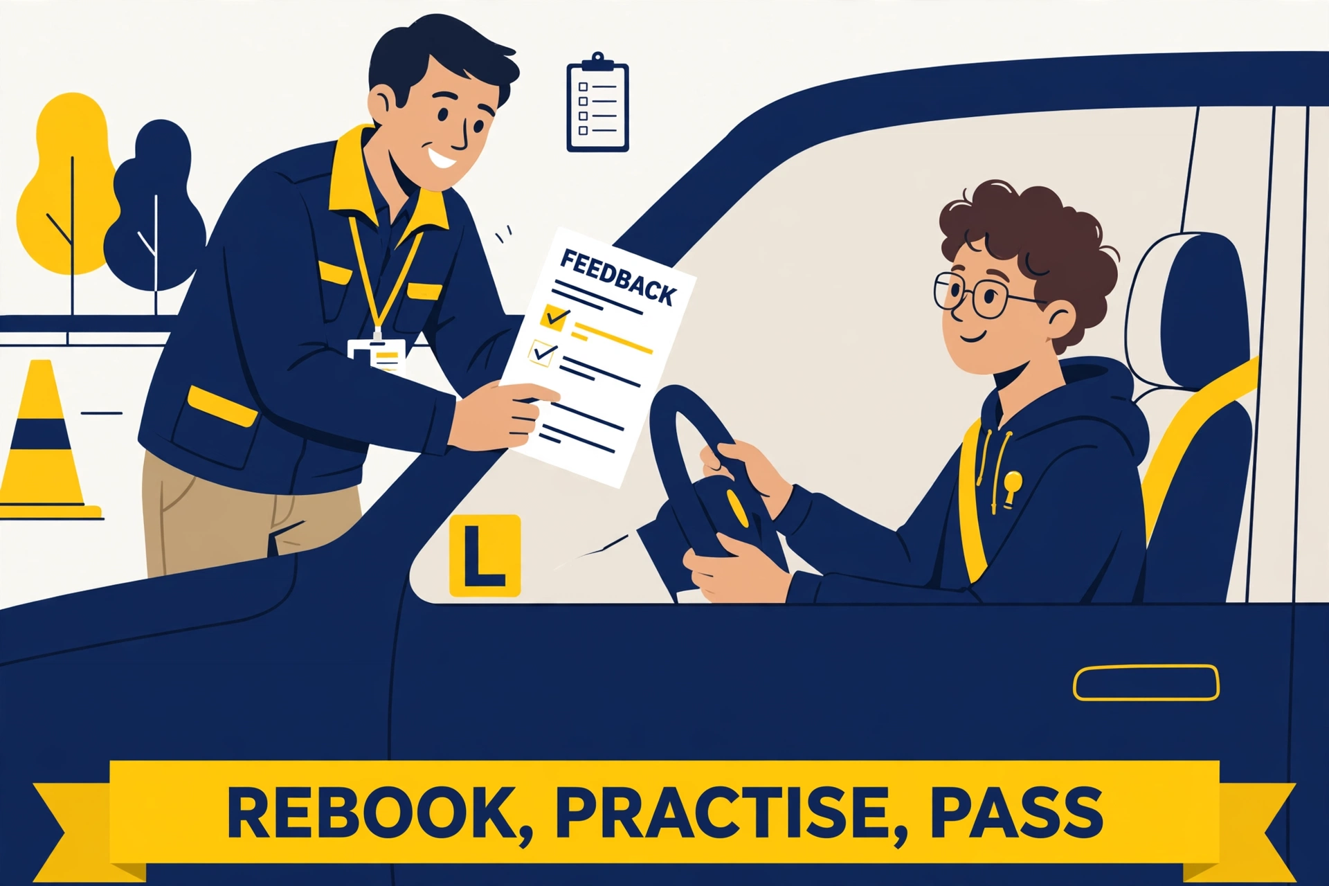 what happens if you fail your driving test uk